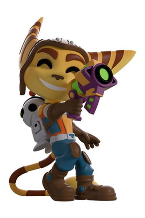 Ratchet & Clank vinyl figuur ratel en gerooster 10 cm