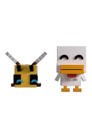 Minecraft vinylfiguren Bee en Chicken Monitor Buddiez