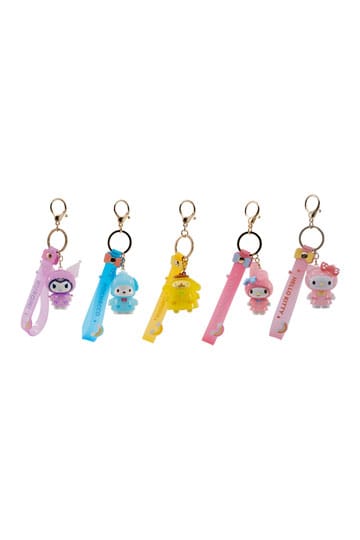 Sanrio Raincoat -serie Keychain met handband Hello Kitty en vrienden Display (12)
