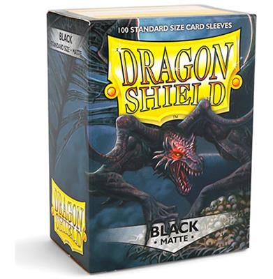 Mouwen Dragon Shield Matte - zwart (100ct)