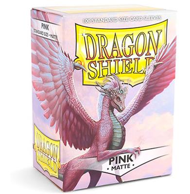 Mouwen Dragon Shield Matte - roze (100ct)