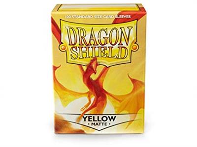 Mouwen Dragon Shield Matte - geel (100ct)