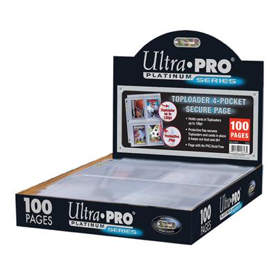 4-Pocket Secure Platinum-pagina voor Toploaders (100)