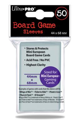 SLEEVES Bordspel 44x68mm 50