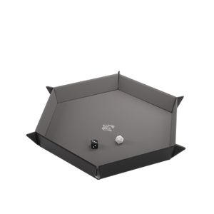 Magnetische dobbelsteenbak zeshoekig zwart/grijs