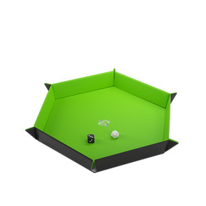 Magnetische dobbelsteenbak zeshoekig zwart/groen