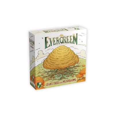 Groenblijvende gigantische bomen en expansie van champignons