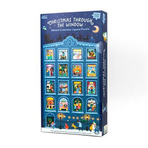 Kerstmis door het raamJigsaw adventskalender