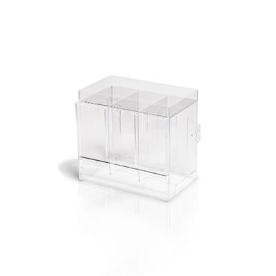 Acryl koffer, 3-slots verpakkingsdispenser