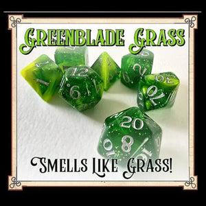 Geparfumeerde dobbelstenen groen bladgras