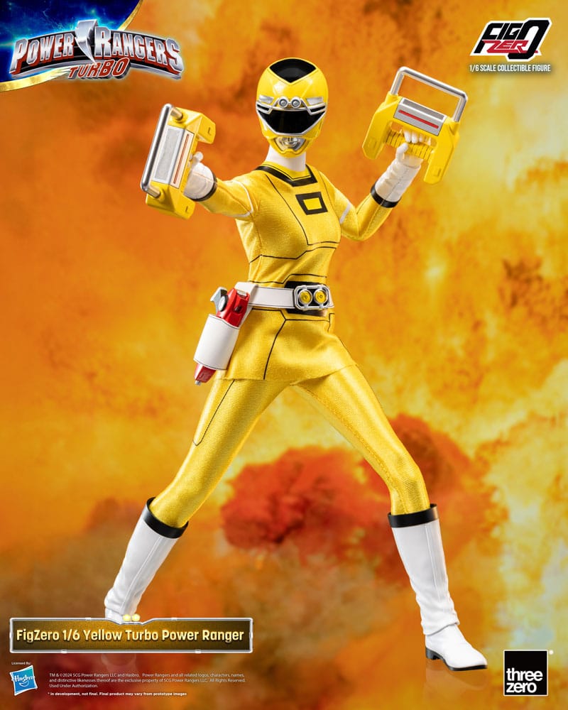 Power Rangers Turbo FigZero Actie Afbeelding 1/6 Yellow Turbo Power Ranger 30 cm