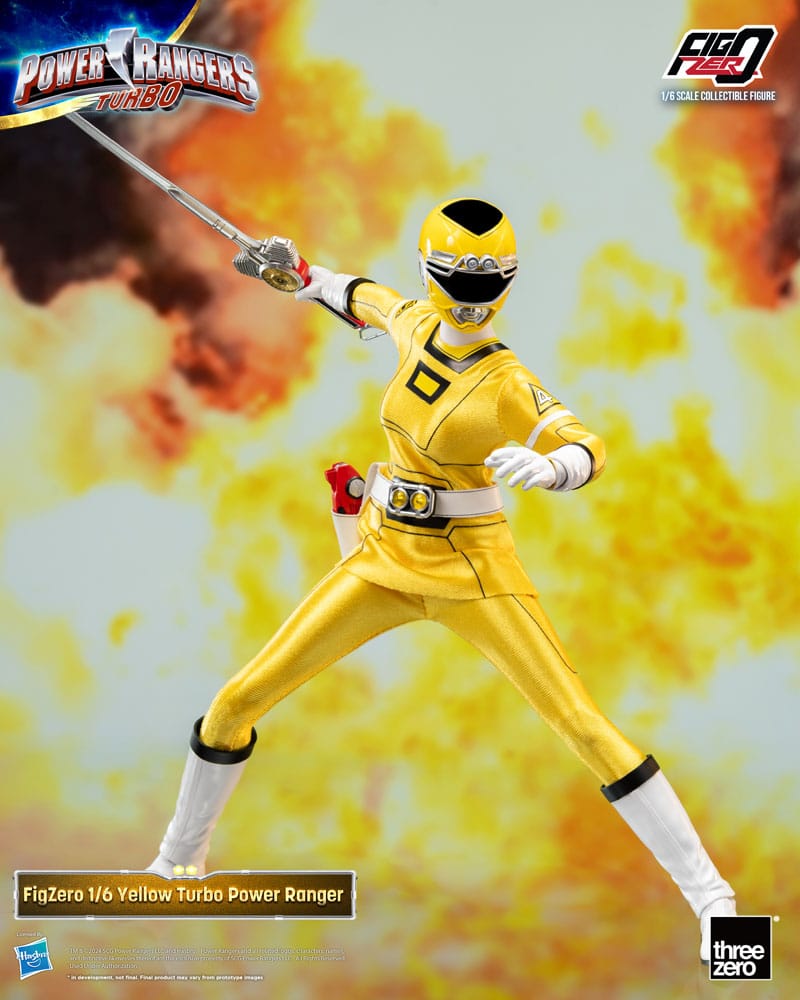Power Rangers Turbo FigZero Actie Afbeelding 1/6 Yellow Turbo Power Ranger 30 cm
