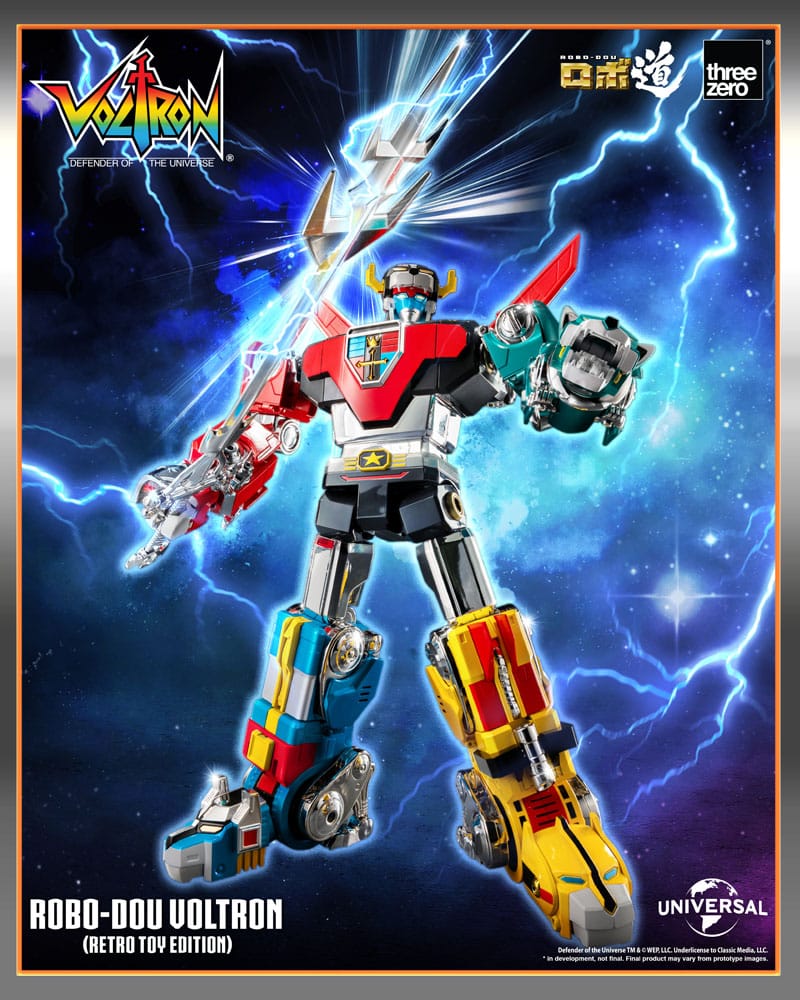 Voltron: Defender of the Universe Robo-Dou actiefiguur Voltron Retro Toy Edition 27 cm