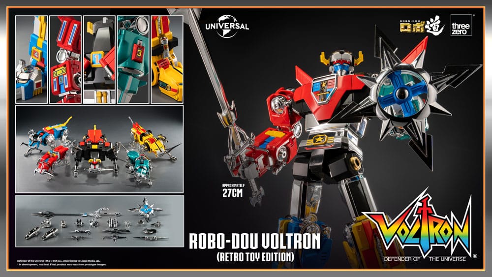 Voltron: Defender of the Universe Robo-Dou actiefiguur Voltron Retro Toy Edition 27 cm