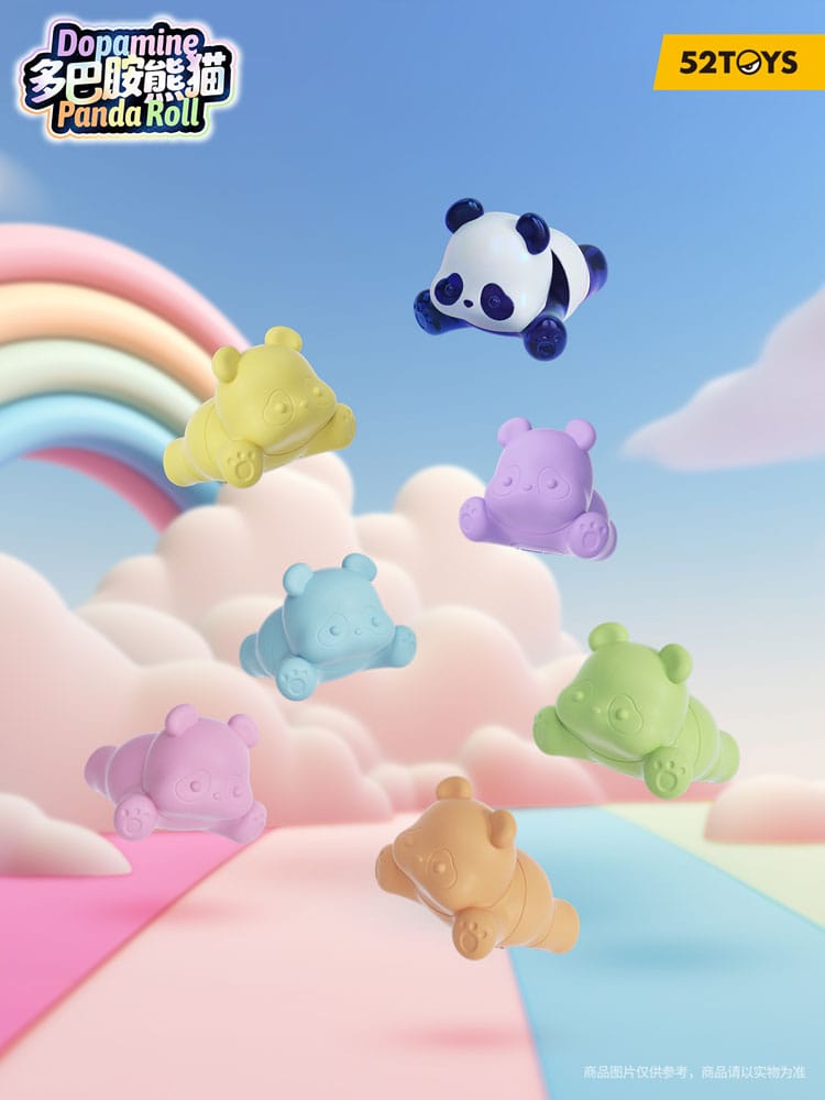 Panda Rolgordijndoos Figuren Assortiment Dopamine Panda's 3 cm (6)