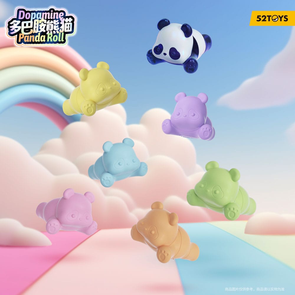 Panda Rolgordijndoos Figuren Assortiment Dopamine Panda's 3 cm (6)