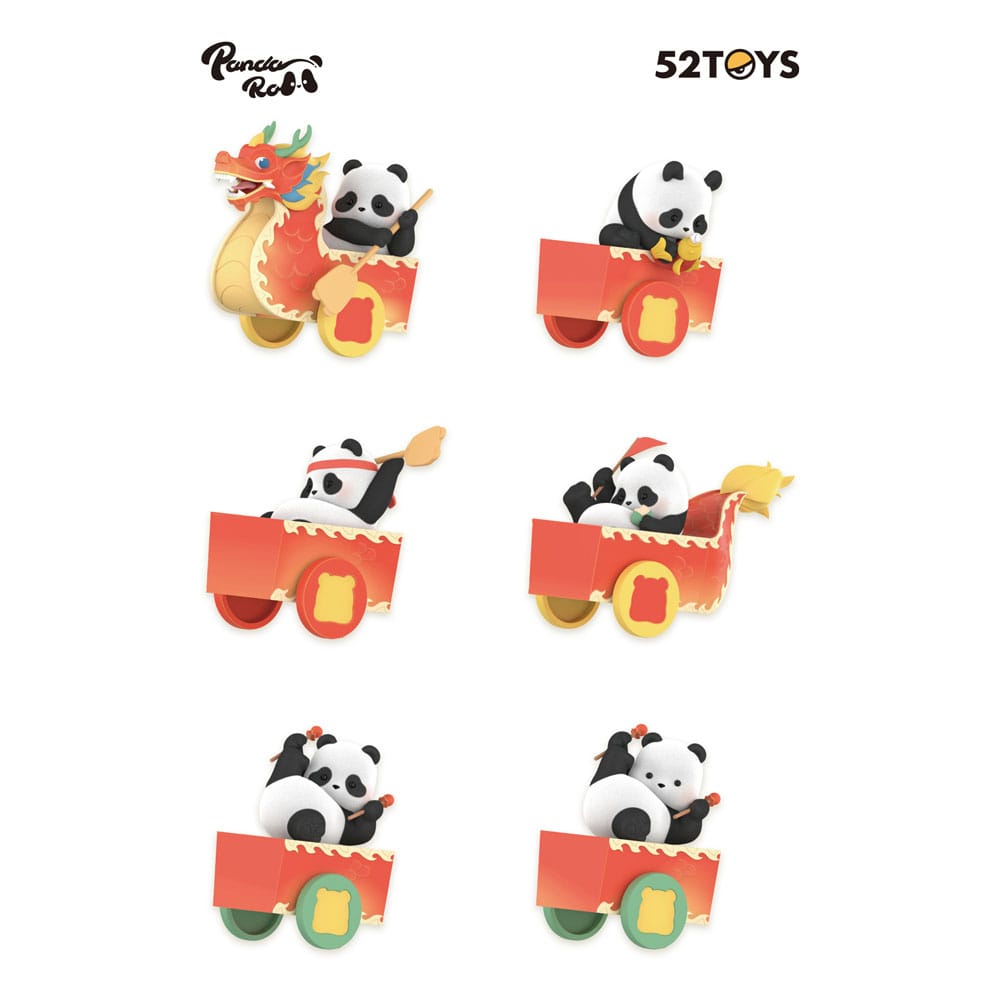Panda Rolgordijn Box Figuren Assortiment Dragon Boat Racing 10 cm (4)