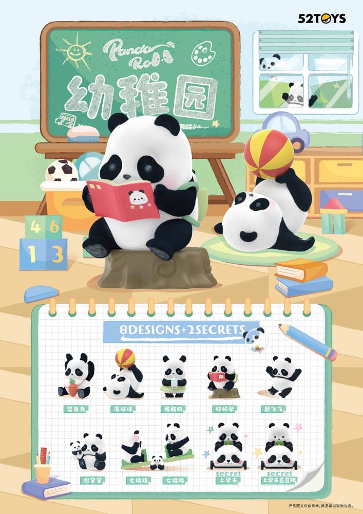 Panda Rolgordijndoos Figuren Assortiment Kleuterschool 7 cm (8)