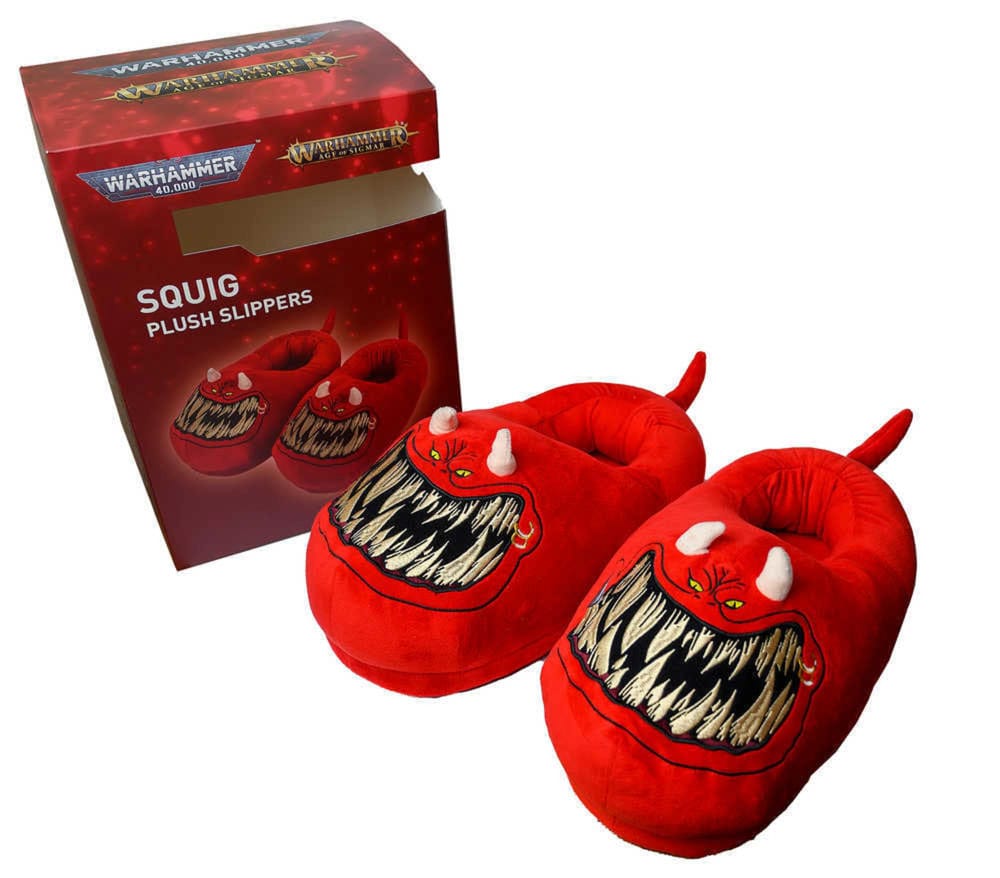 Warhammer 40.000 pantoffels rode Squig-pantoffels (één maat)