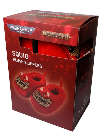 Warhammer 40.000 pantoffels rode Squig-pantoffels (één maat)