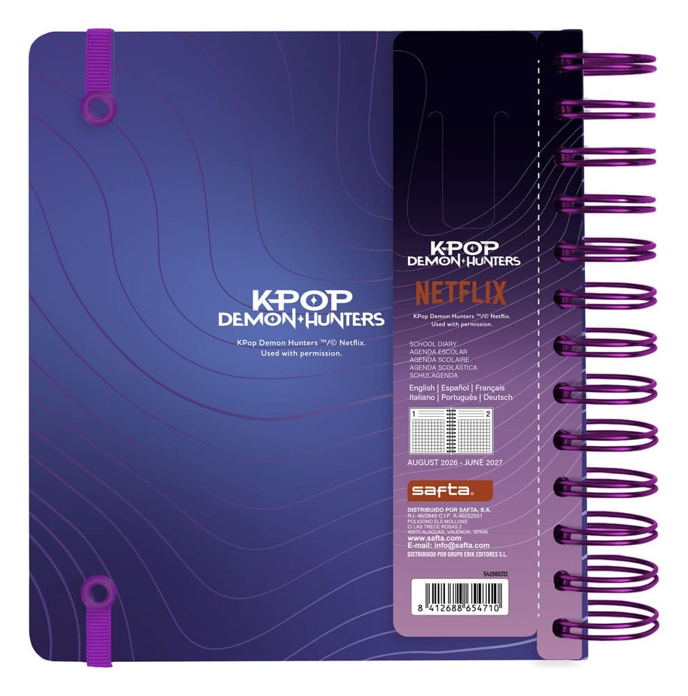 KPop Demon Hunters Schoolagenda dagelijkse planner 2026/2027 A5