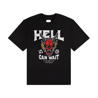 Stranger Things T-shirt Hell Can Wait (zwart)