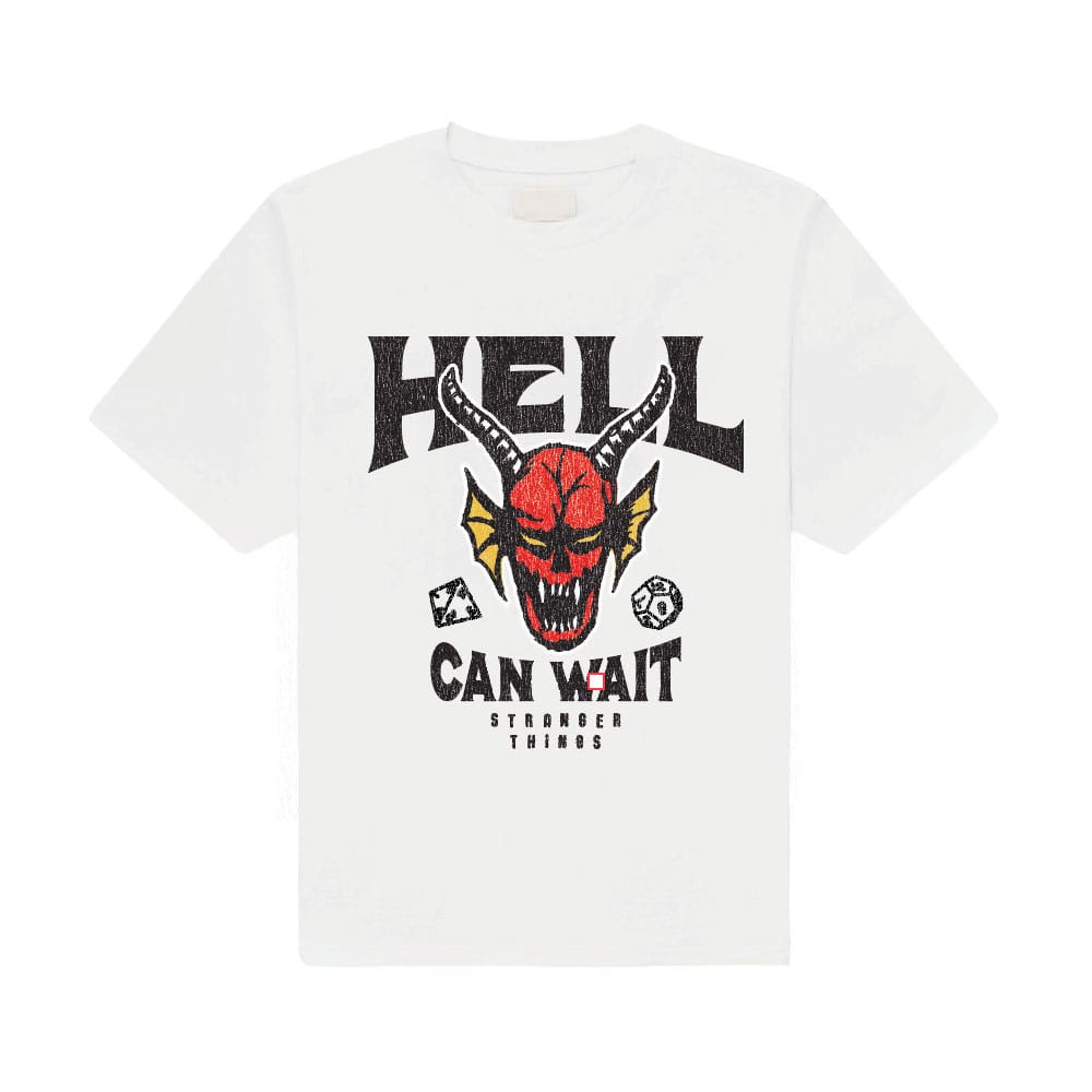 Stranger Things T-shirt Hell Can Wait (wit)