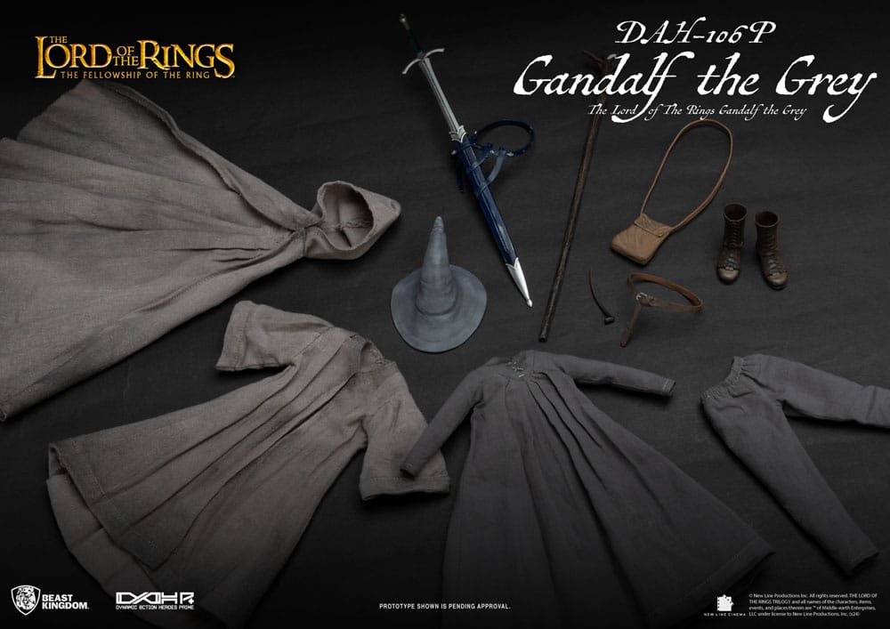Lord of the Rings Dynamic 8ction Heroes Action Figuur 1/9 Gandalf The Gray 21 cm