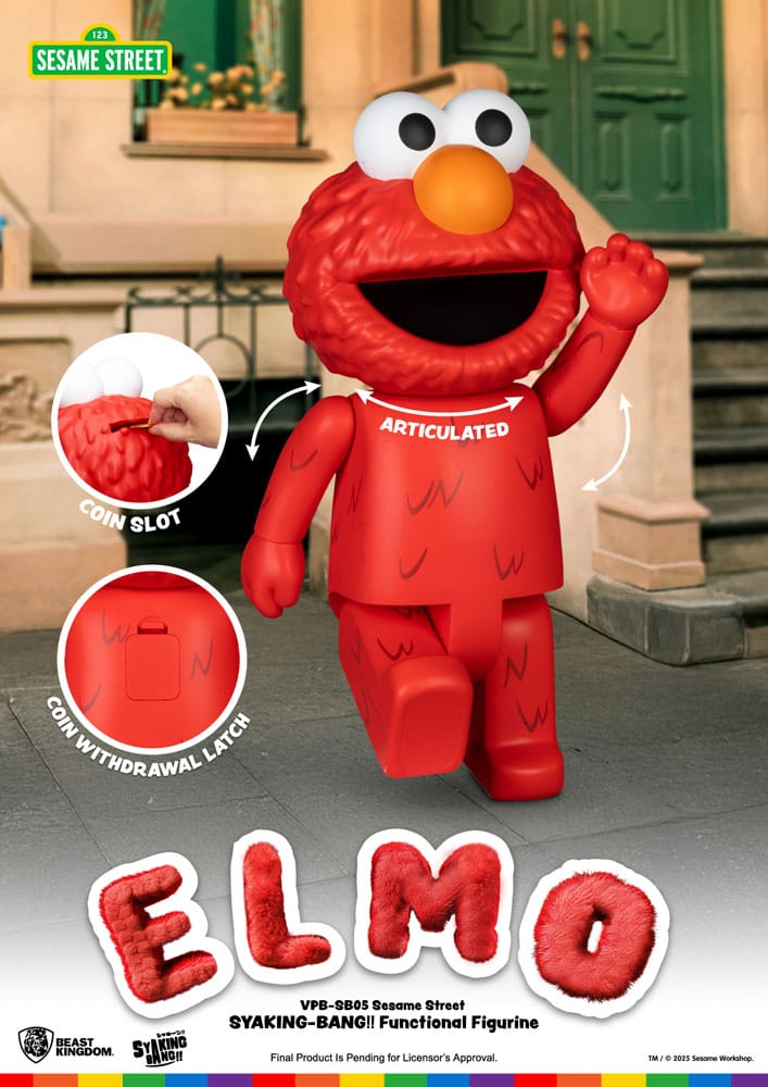 Sesamstraat Syaking Bang Vinyl Spaarpot Elmo 47 cm
