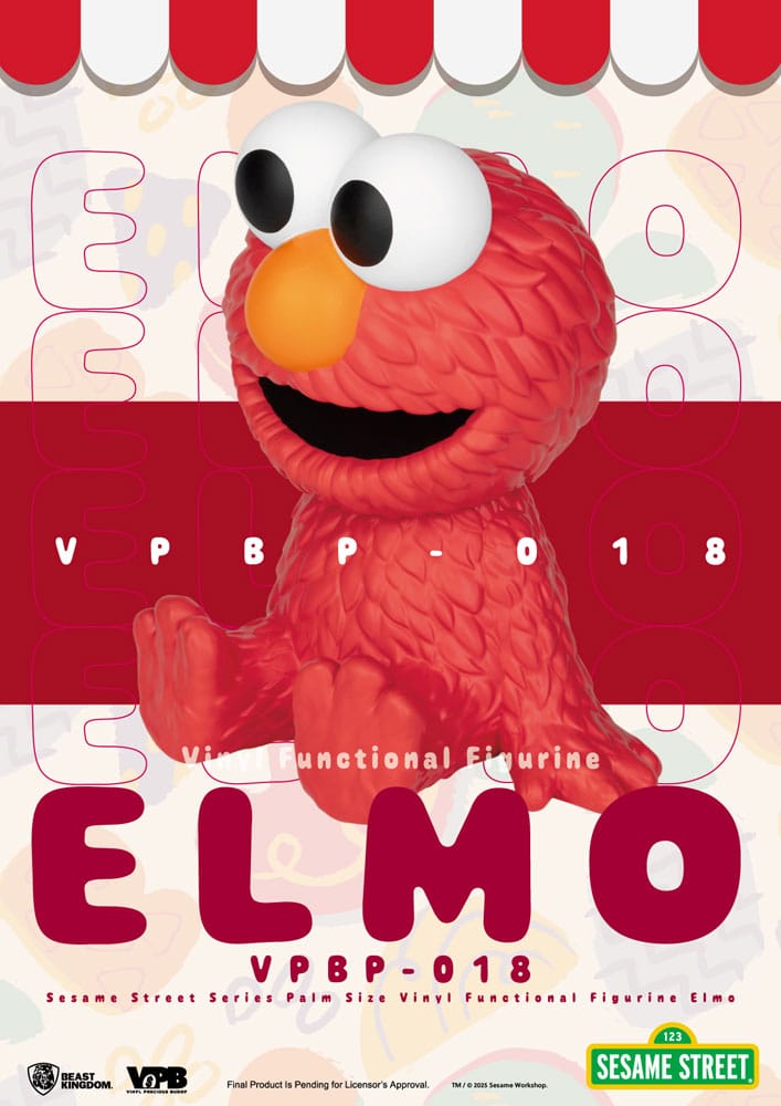 Sesamstraat Spaarvarken Vinyl Bank Elmo 12 cm