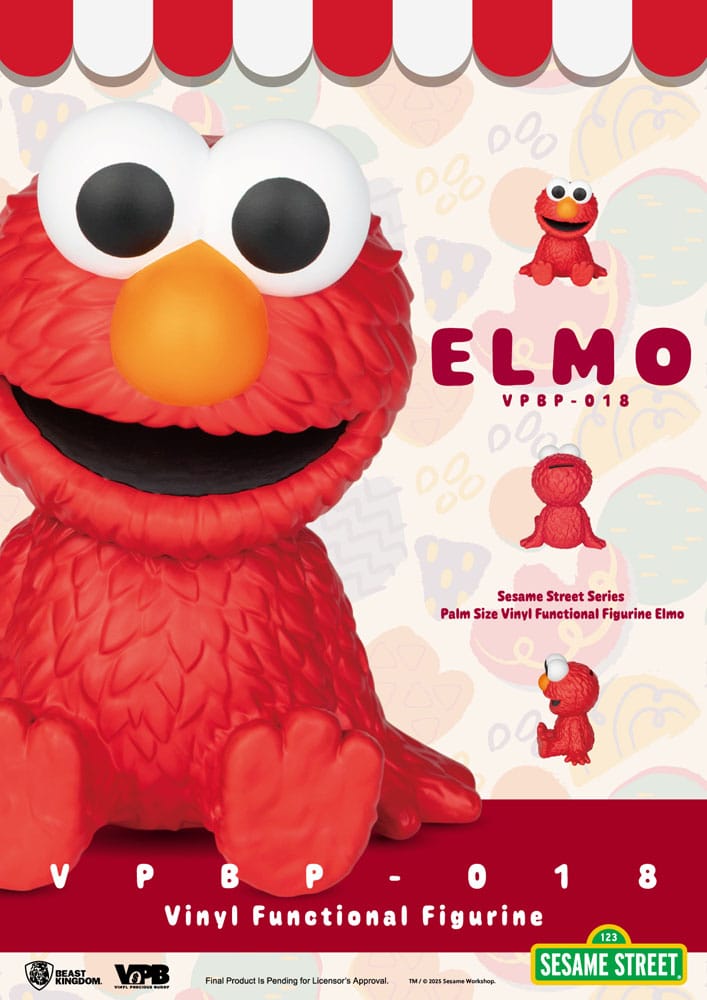 Sesamstraat Spaarvarken Vinyl Bank Elmo 12 cm