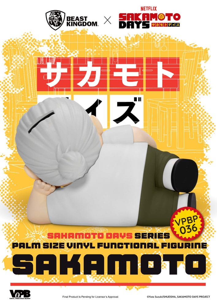 Sakamoto Days Spaarvarken Vinyl Bank Taro Sakamoto 14 cm