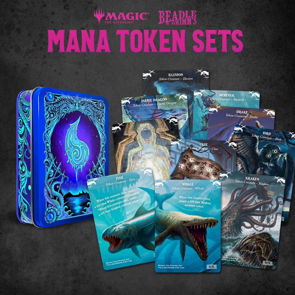 Magic The Gathering Dice and Token Pack Blue Mana