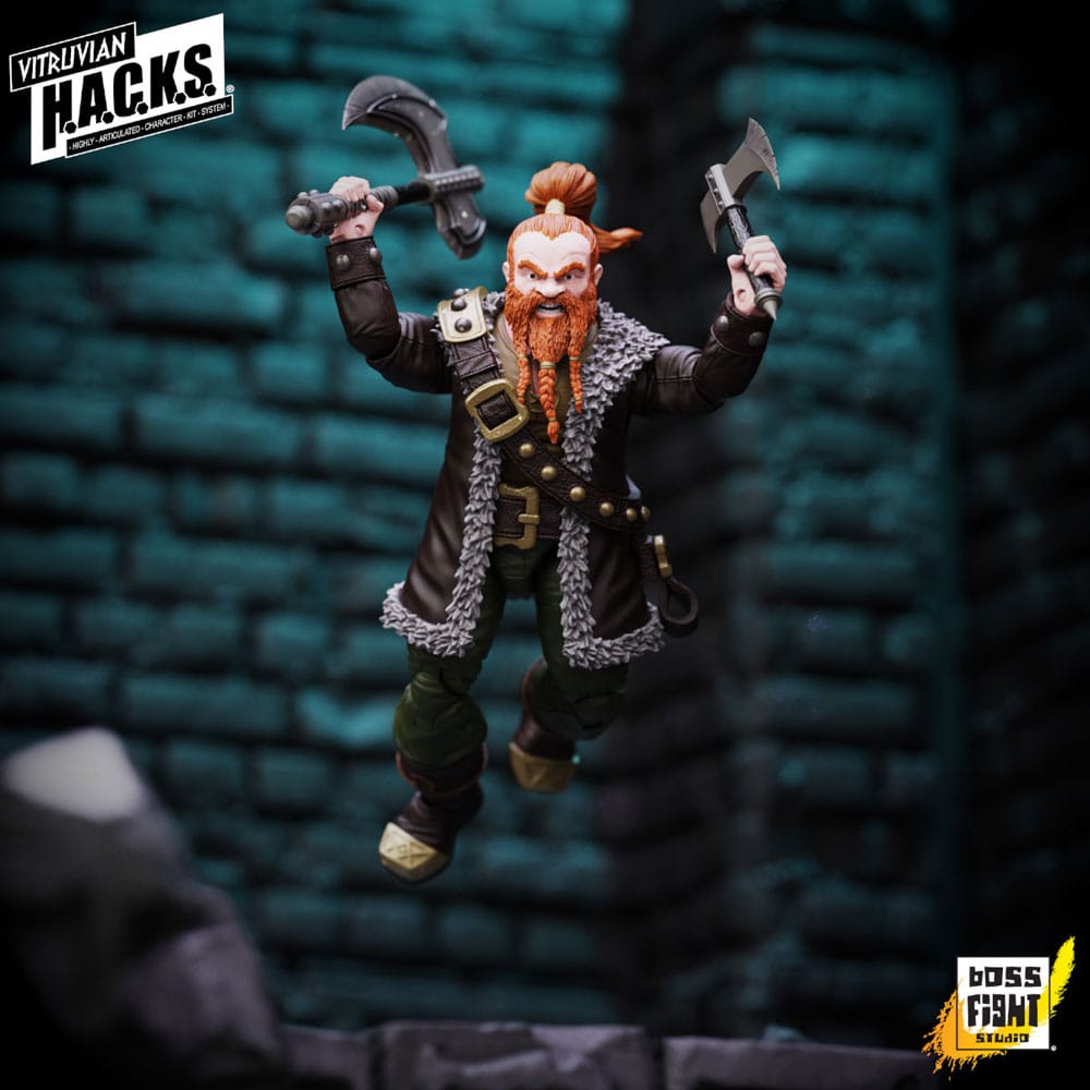 Vitruvian HACKS Actiefiguur Dwerg Huurling Grimgrom