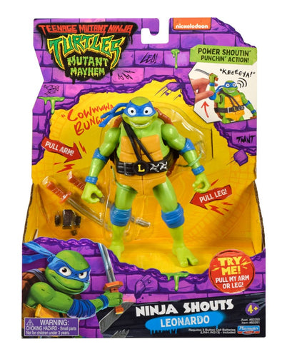 Teenage Mutant Ninja Turtles: Mutant Mayhem Ninja Shouts Actiefiguur Leonardo 14 cm