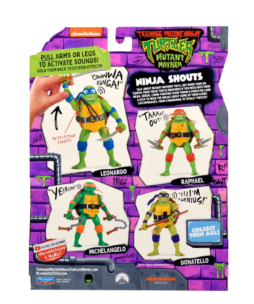 Teenage Mutant Ninja Turtles: Mutant Mayhem Ninja Shouts Actiefiguur Leonardo 14 cm
