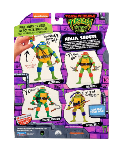 Teenage Mutant Ninja Turtles: Mutant Mayhem Ninja Shouts Actiefiguur Leonardo 14 cm