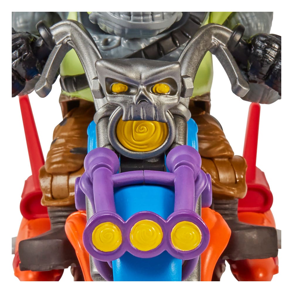Teenage Mutant Ninja Turtles actiefiguur met voertuig Rocksteady & Chopper 12 cm