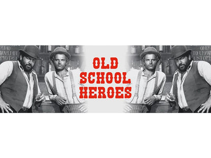 Bud Spencer &amp; Terence Hill Emaille Mok Old School Heroes