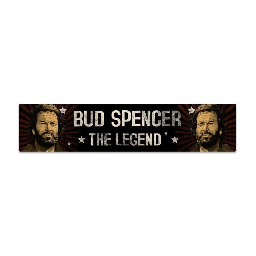 Bud Spencer tin teken met magneet de legende 16 x 3,5 cm