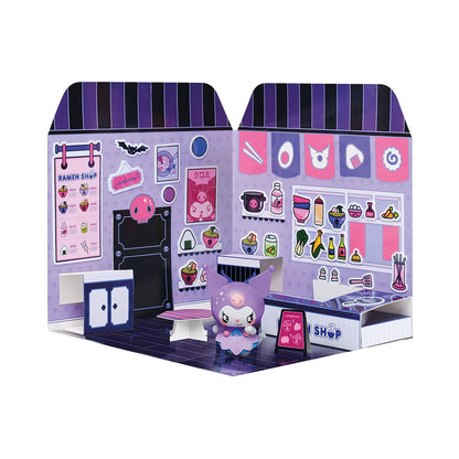 Hello Kitty en Vrienden Minifiguur Stickerhuis Kuromi Ramen Shop