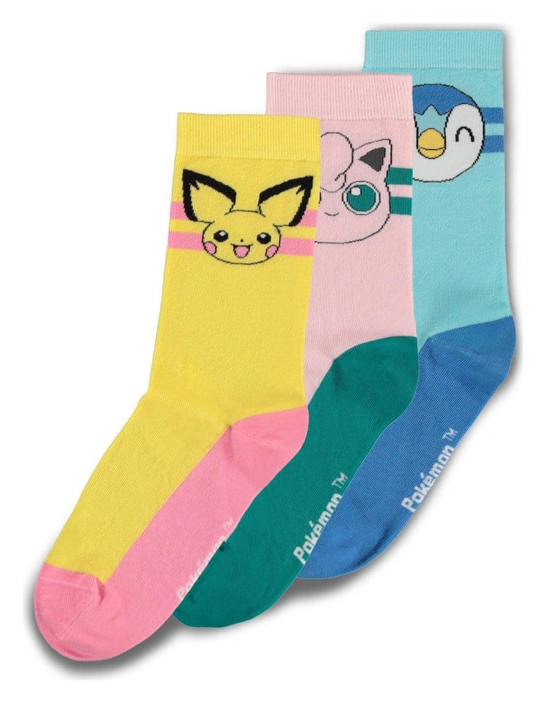 Pokémon-sokken 3-pack Crew 39-42