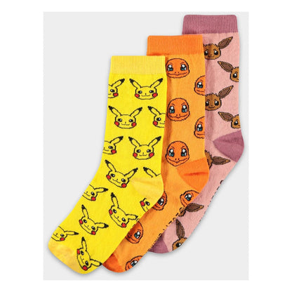 Pokémon Socks 3-pack drie pictogrammen 35-38