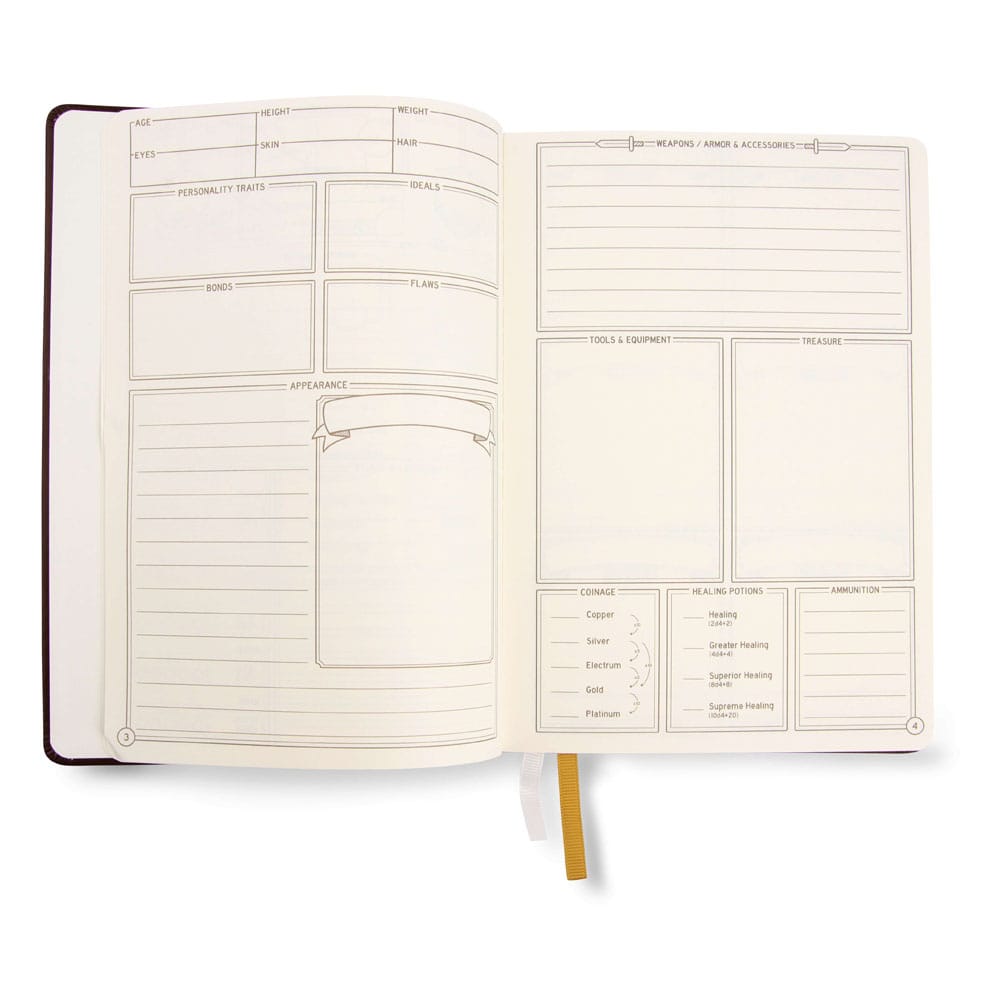 Dungeons & Dragons RPG Journal 5e Blauw