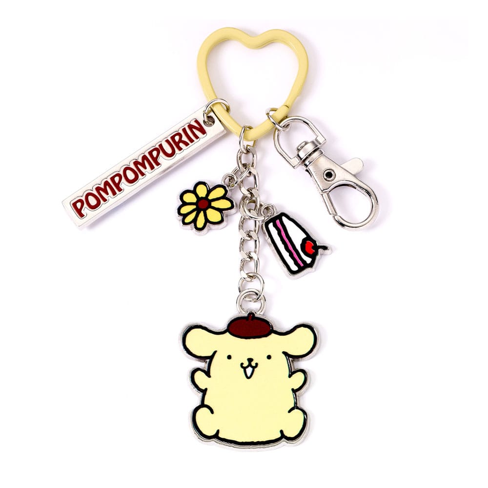 Hello Kitty sleutelhanger met Pompompurin bedels 15 cm
