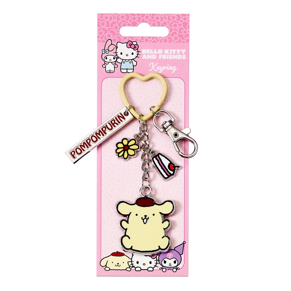 Hello Kitty sleutelhanger met Pompompurin bedels 15 cm