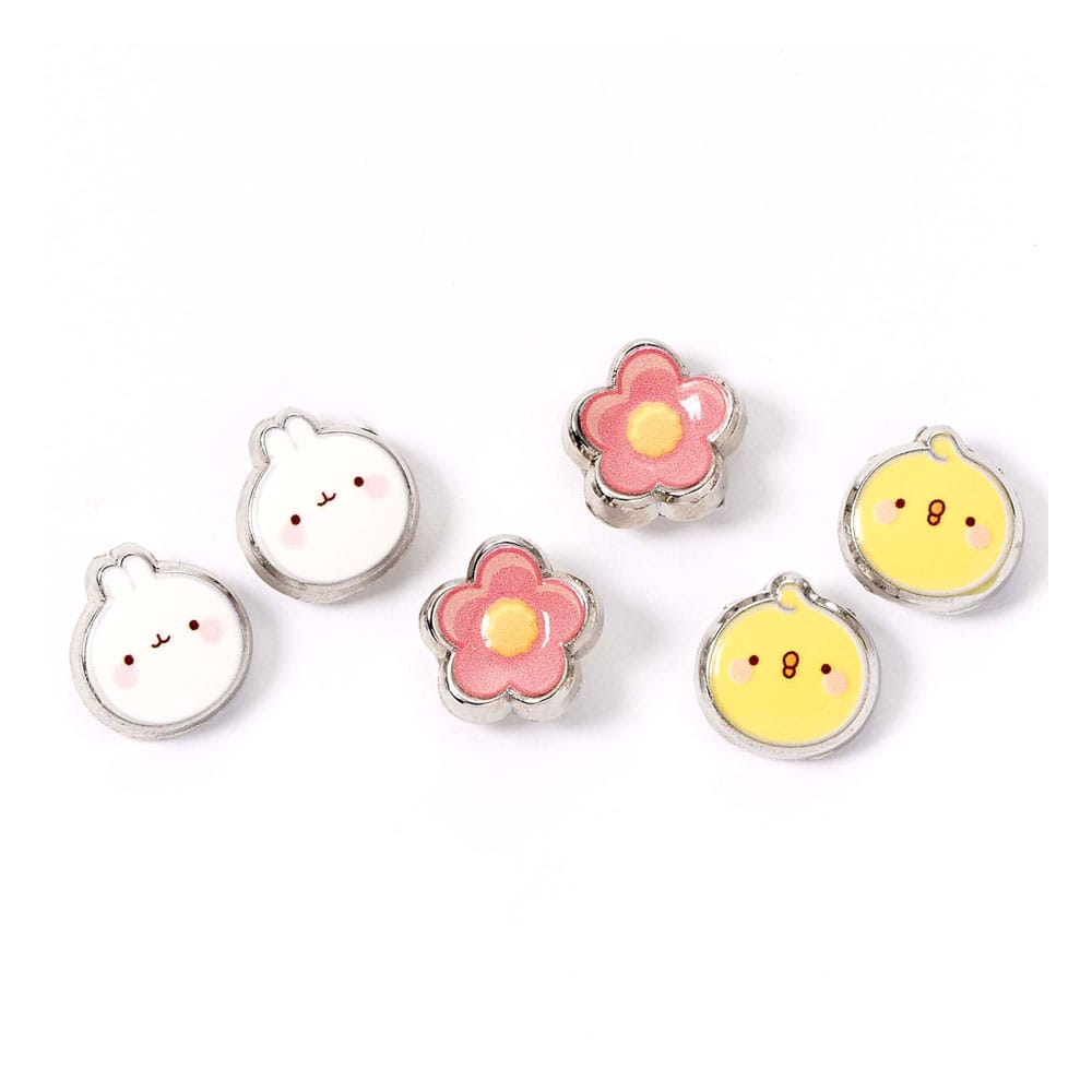 Molang oorknopjes 3-pack Molang en Piu Piu