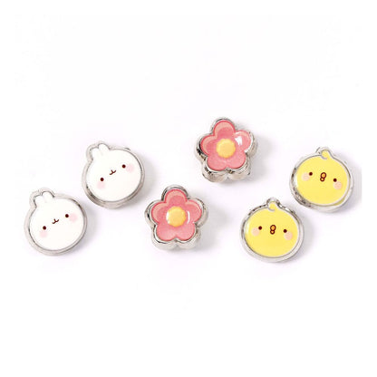 Molang oorknopjes 3-pack Molang en Piu Piu