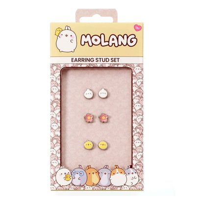 Molang oorknopjes 3-pack Molang en Piu Piu