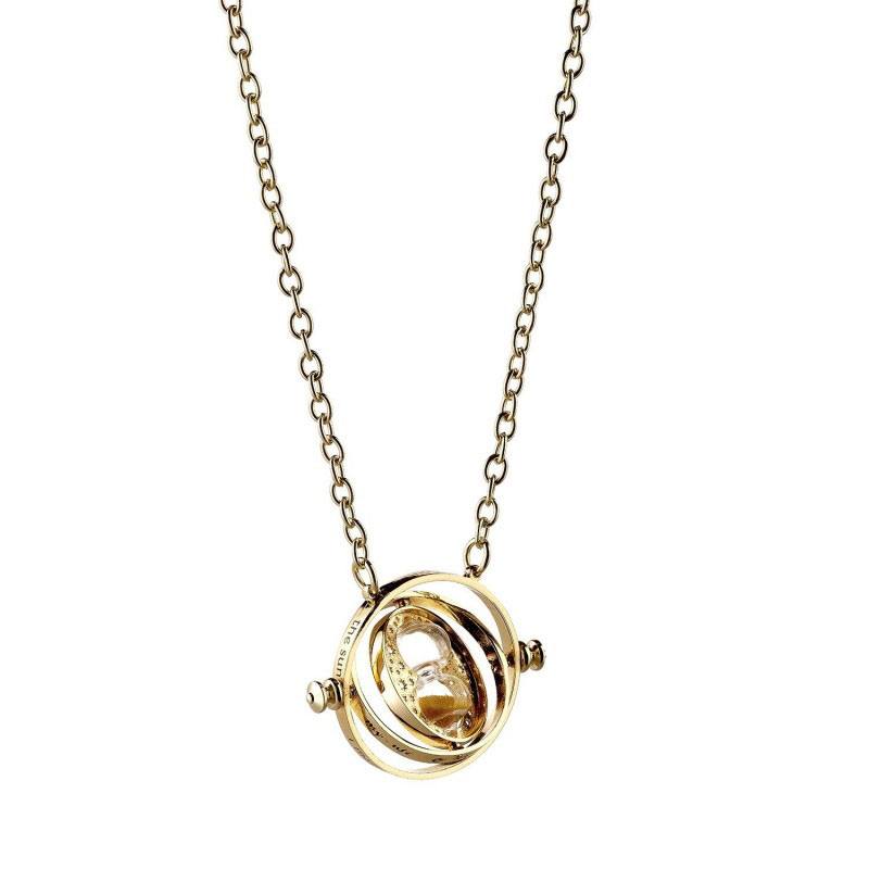 Harry Potter hanger & ketting spinning time turner (goud verguleerd)